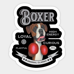 Boxer wearing boxing gloves Sticker